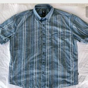 Mens Kuhl Short Sleeve Striped Shirt size XL